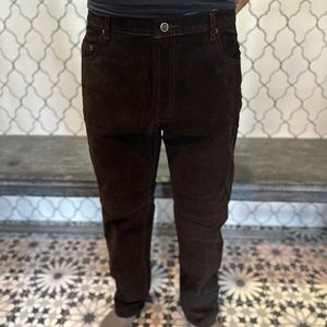 Never worn suede Jeans.